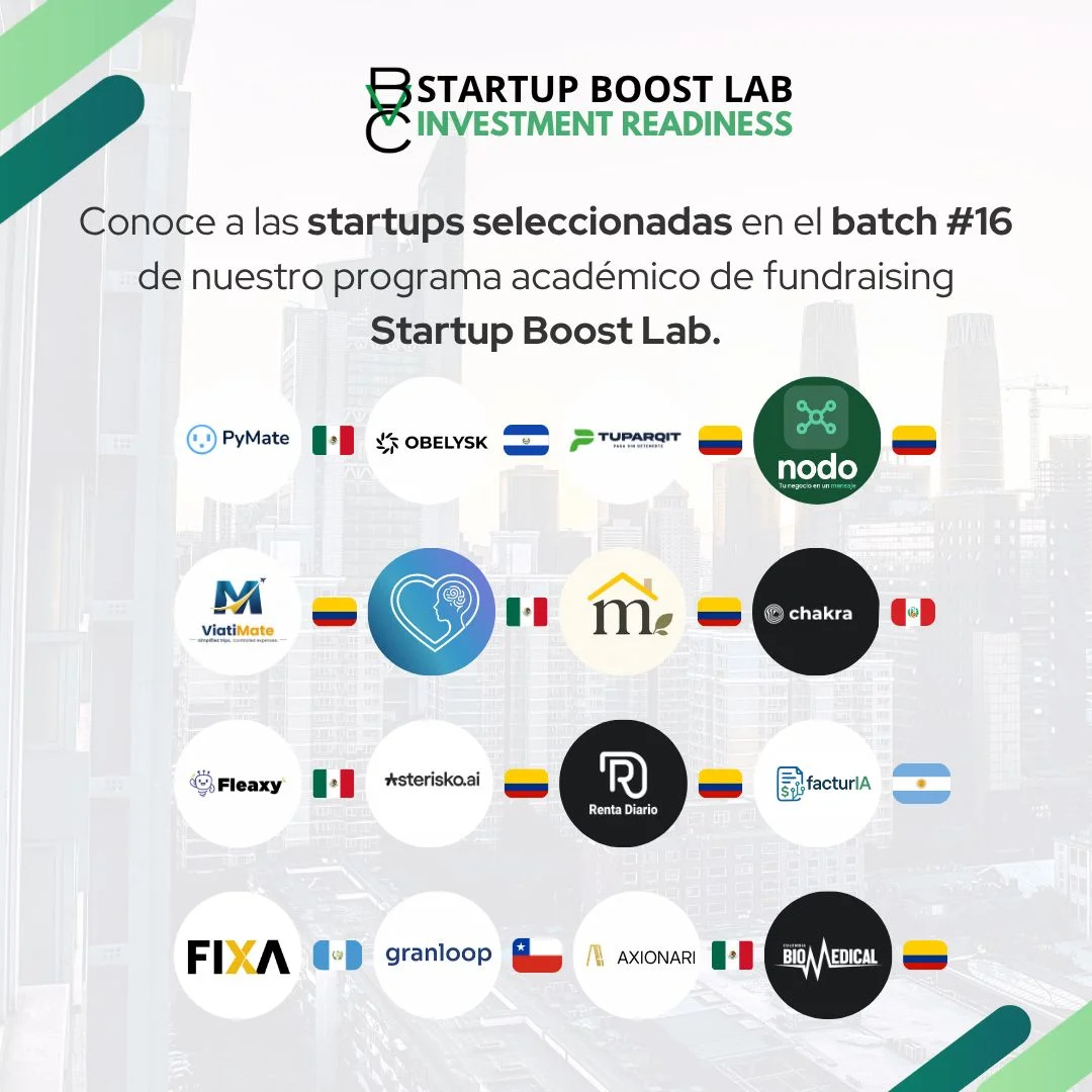The 16 startups selected for Startup Boost Lab cohort #16